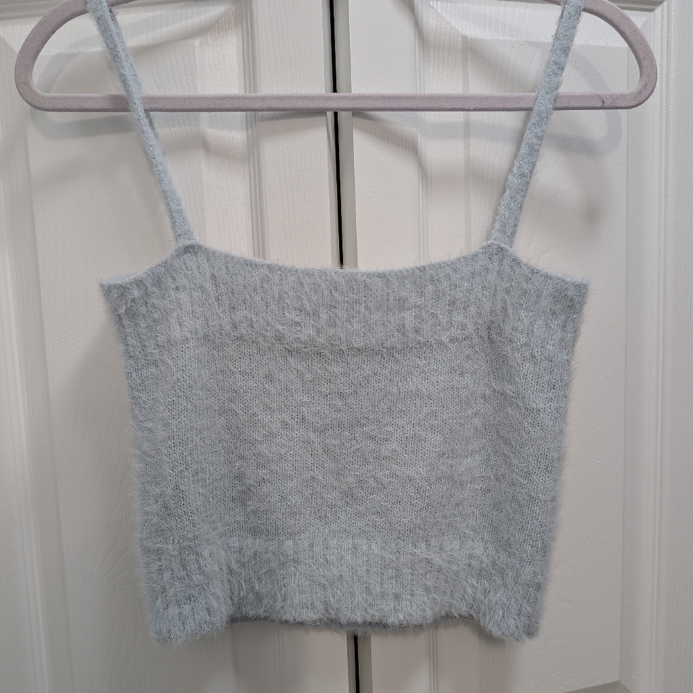 Soft Fuzzy Knit Crop Top